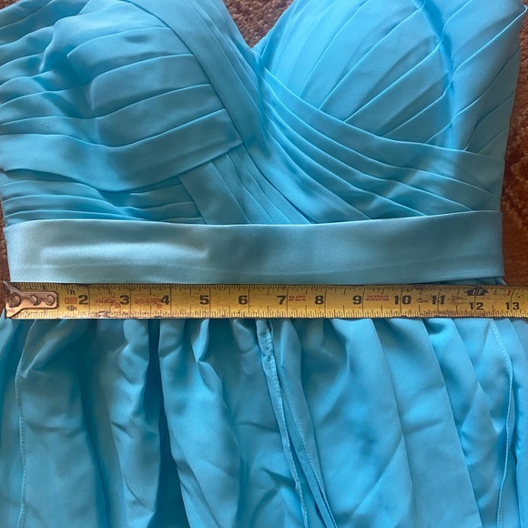 Coco Melody Formal Strapless Sky Blue Formal Maxi Dress Size 4 - Picture 9 of 11